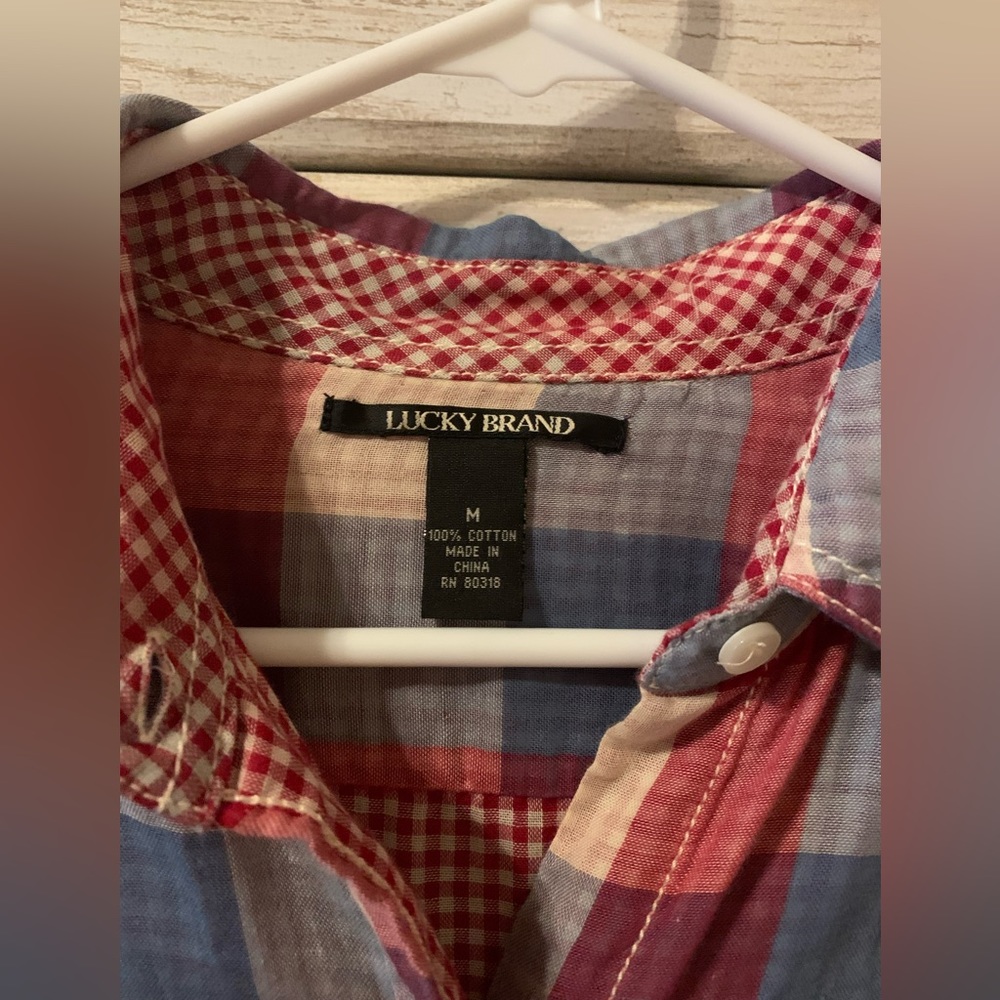 Lucky Brand Checkered Button Down - image 4